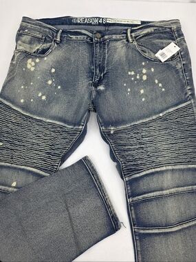 Reason Brand Big and Tall Men's Touch Up Skinny Jeans Size 48 Blue NWT AA-3415